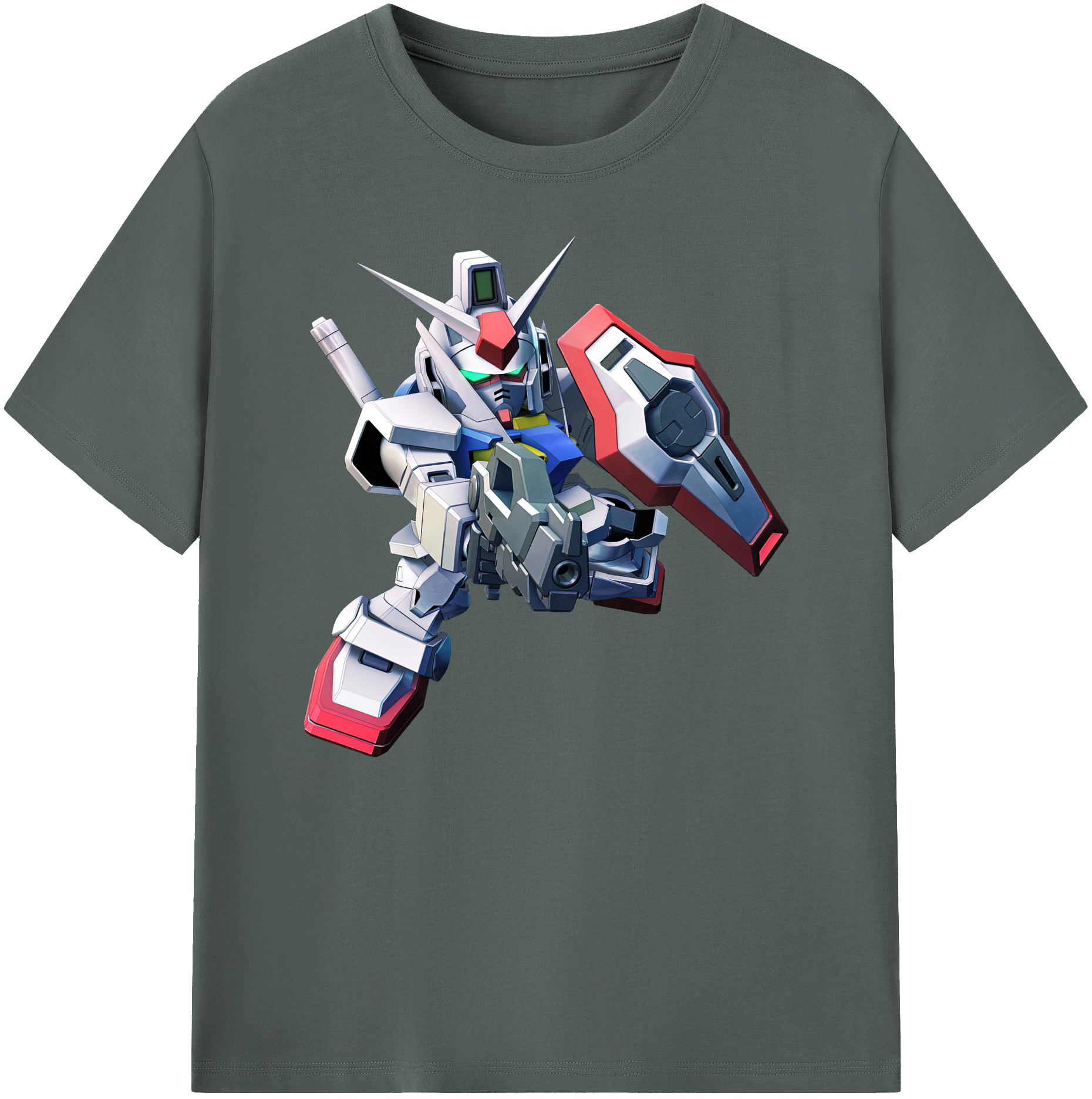 （画像用） 機動戦士ガンダム Mobile Suit Gundam 綿100％ メンズ半袖Tシャツ｜肌触りやわらか＆通気性